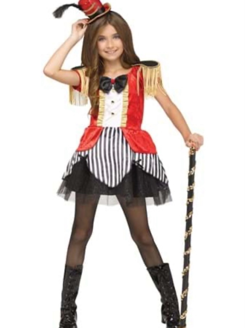 Fun World Big Top Beauty Girl’s Red Circus Ringmaster Costume Dress
